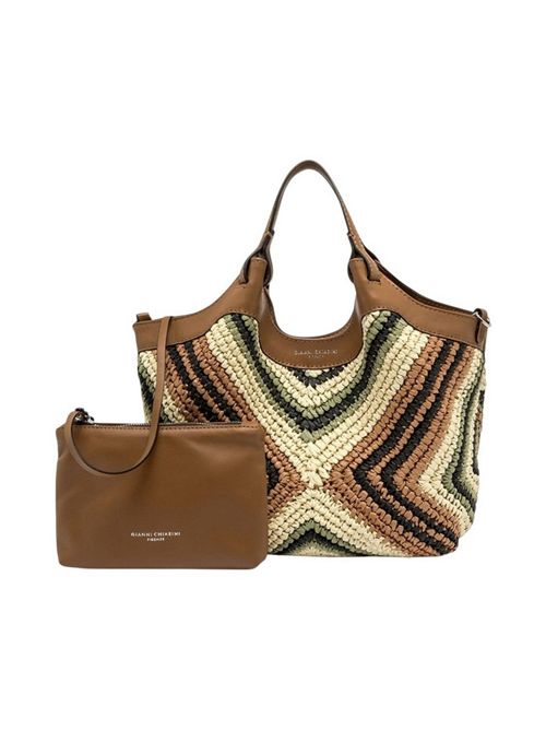 borsa donna dua media in paglia intrecciata multicolor Gianni Chiarini | BS 12189 DIAMIXWILLOW